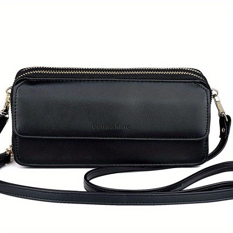 RFID Crossbody Wallet Wristlet Purse in Vegan Leather