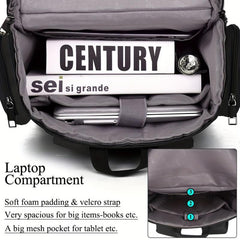 Large Capacity Ripstop Laptop Backpack 43 94 Cm Waterproof Travel Bag