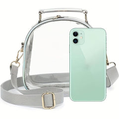Transparent Crossbody Bag Rainbow Zipper Handbag for Travel