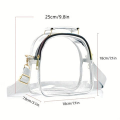 Transparent Crossbody Bag Rainbow Zipper Handbag for Travel