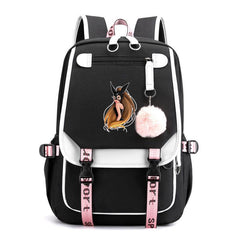 Girls Hairball Student Backpack w/ USB Charging Hole & Headphone Hole