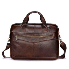 Men's Leather Shoulder Crossbody Bag Business Briefcase