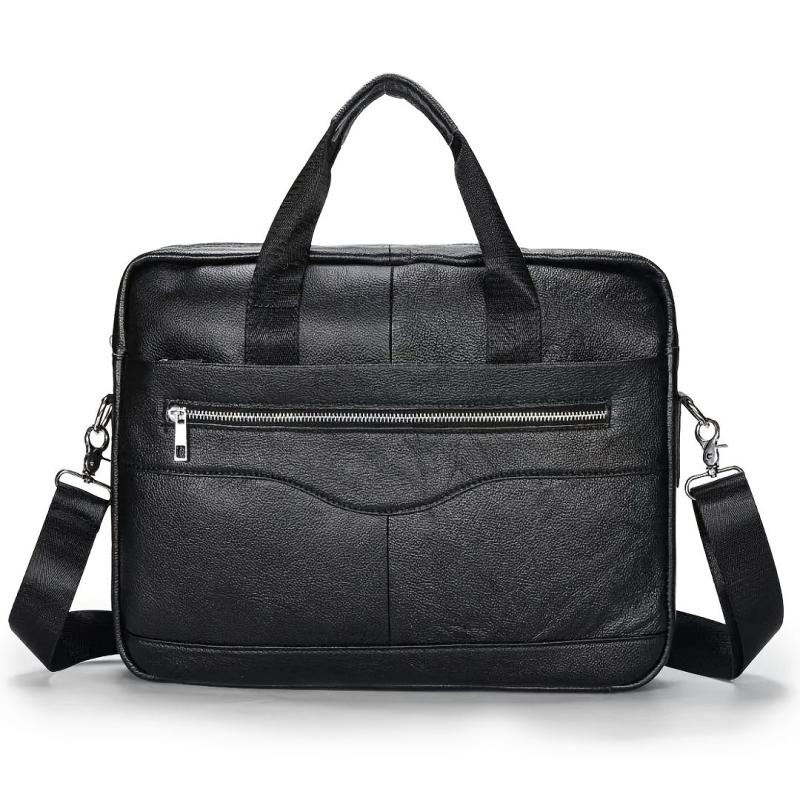 Men's Leather Shoulder Crossbody Bag Business Briefcase