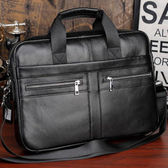 Men's Leather Shoulder Crossbody Bag Business Briefcase