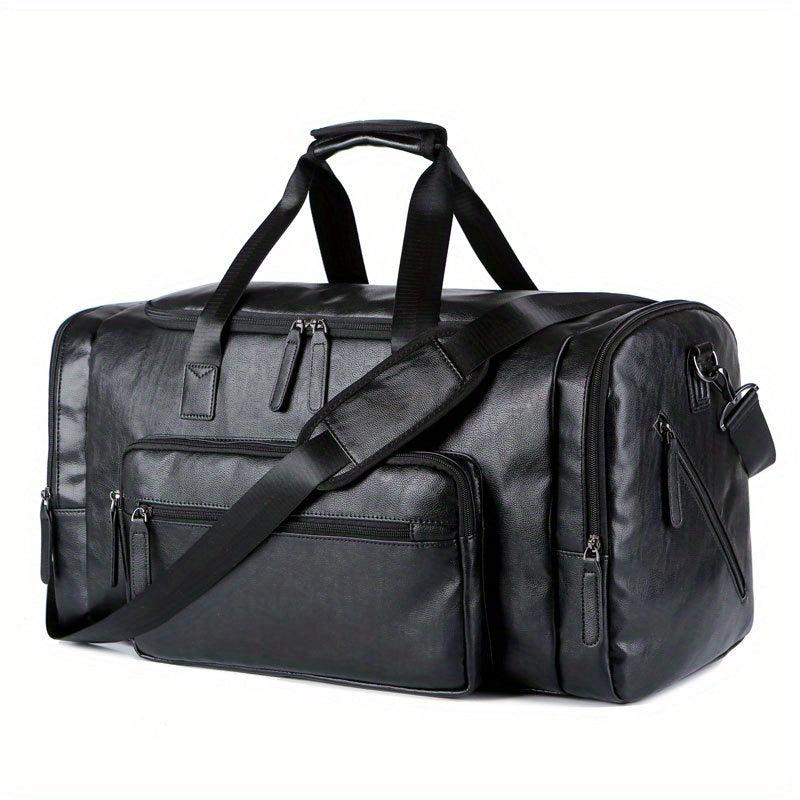 Men Leather Travel Bags Carry On Luggage Bag Duffel Handbag Weekend Tote