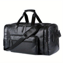 Men Leather Travel Bags Carry On Luggage Bag Duffel Handbag Weekend Tote
