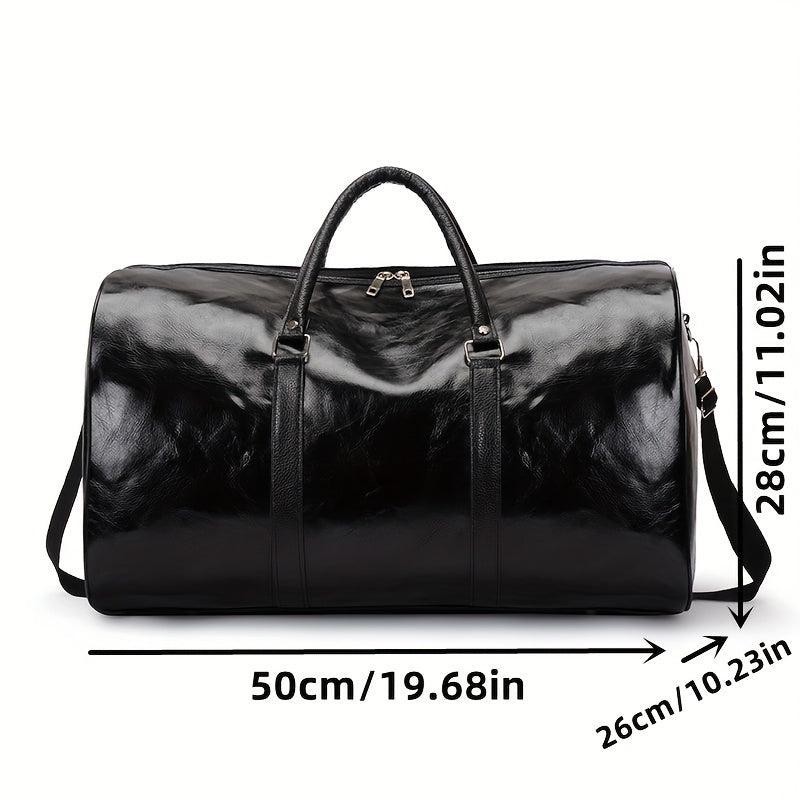 Large Capacity Retro Duffel PU Leather Travel Bag