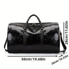 Large Capacity Retro Duffel PU Leather Travel Bag