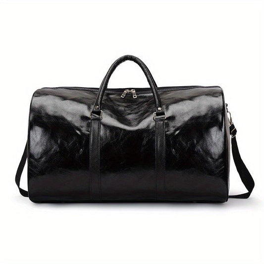 Large Capacity Retro Duffel PU Leather Travel Bag