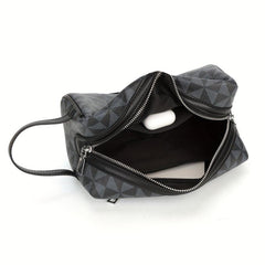 Men's Portable Casual Bucket Bag PU Leather Handbag