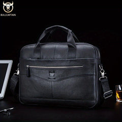 Bull Captain Leather Crossbody Bag Large Capacity