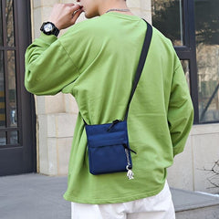 Mini Crossbody Bag Small Shoulder Bag For Men Oxford Vertical Casual Satchel Bag