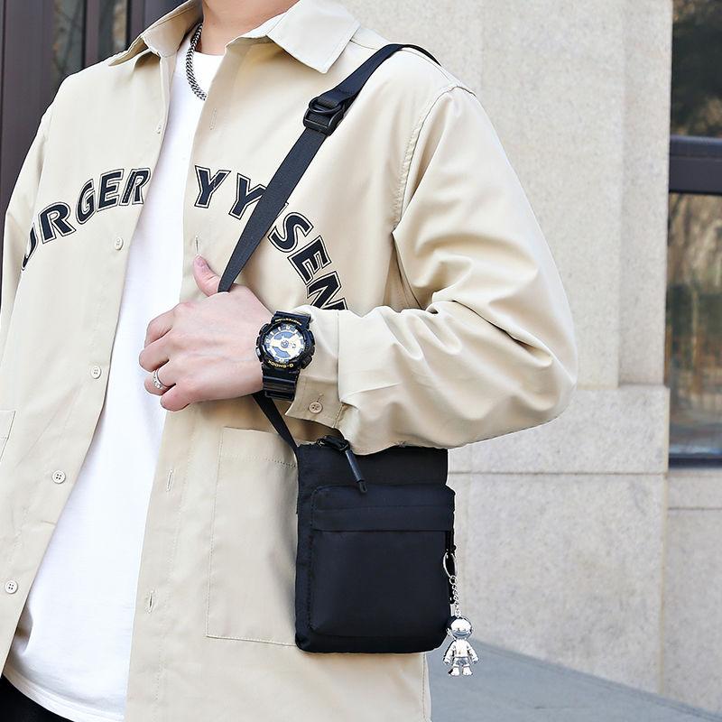 Mini Crossbody Bag Small Shoulder Bag For Men Oxford Vertical Casual Satchel Bag