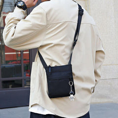 Mini Crossbody Bag Small Shoulder Bag For Men Oxford Vertical Casual Satchel Bag