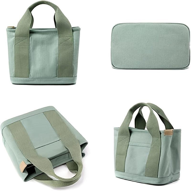 Canvas Mini Tote Bag Small Satchel Handbag Crossbody Shoulder Bag