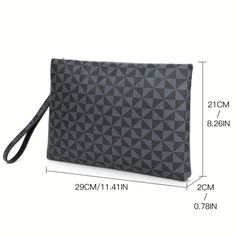 Men's Casual PU Leather Clutch Bag Handbag Father's Gift