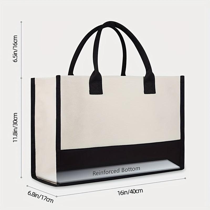 Personalized Beach Bag Letter Canvas Tote