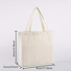 Cotton Canvas Eco-Friendly Men's Handbag, Bottom Lining, Reusable Grocery Bag