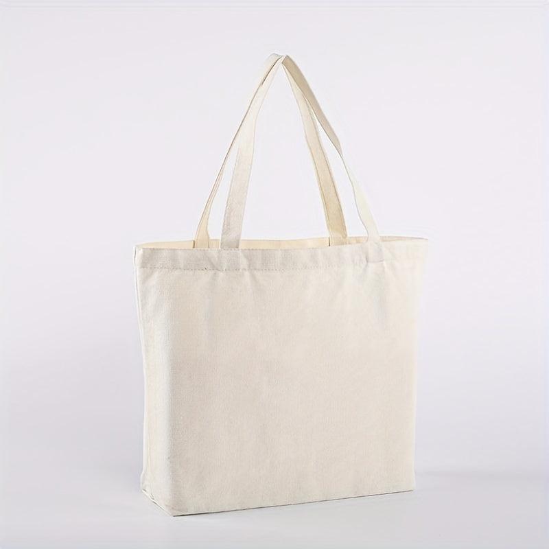 Cotton Canvas Eco-Friendly Men's Handbag, Bottom Lining, Reusable Grocery Bag