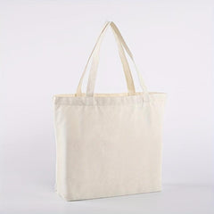 Cotton Canvas Eco-Friendly Men's Handbag, Bottom Lining, Reusable Grocery Bag