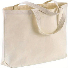 Cotton Canvas Eco-Friendly Men's Handbag, Bottom Lining, Reusable Grocery Bag