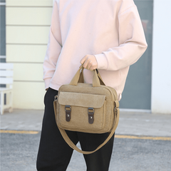 Men's Vintage Canvas Crossbody Bag Casual Shoulder Handbag