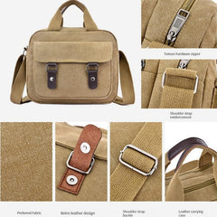 Men's Vintage Canvas Crossbody Bag Casual Shoulder Handbag