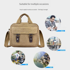 Men's Vintage Canvas Crossbody Bag Casual Shoulder Handbag