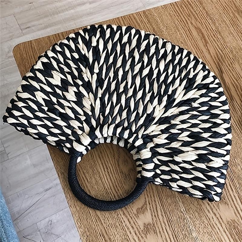 Casual Straw Woven Handbag Rattan Woven Basket