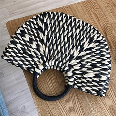 Casual Straw Woven Handbag Rattan Woven Basket