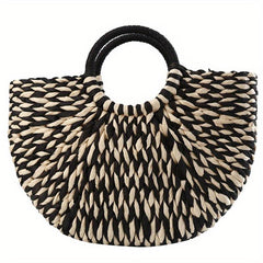 Casual Straw Woven Handbag Rattan Woven Basket