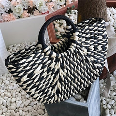 Casual Straw Woven Handbag Rattan Woven Basket