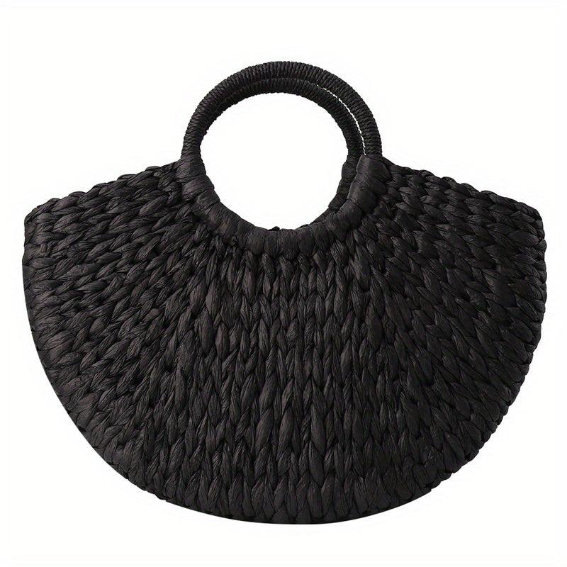 Casual Straw Woven Handbag Rattan Woven Basket