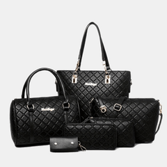 Vintage Rhombus Pattern Briefcase Shoulder Bag Handbag
