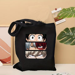 Men's Anime Character Printed Shoulder Bag Canvas School Bag
