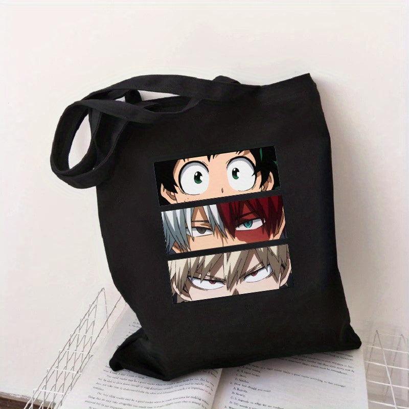 Men's Anime Character Printed Shoulder Bag Canvas School Bag