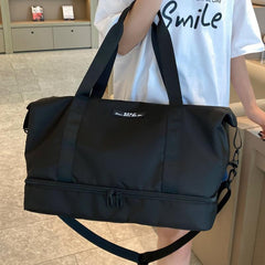 Dry Wet Separation Travel Bag with Luggage Strap