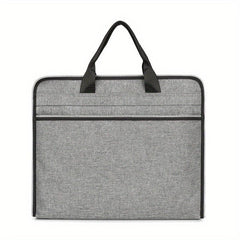 Portable Briefcase Meeting Office Zippered Document Organizer
