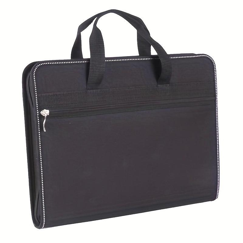 Portable Canvas File Bag Oxford Cloth 26 Layers A4 Zipper Bag