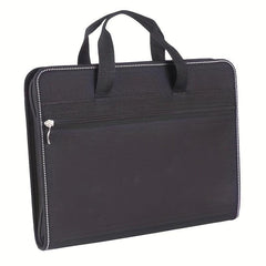 Portable Canvas File Bag Oxford Cloth 26 Layers A4 Zipper Bag
