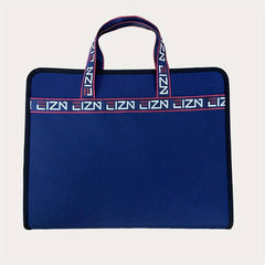 Portable Canvas File Bag Oxford Cloth 26 Layers A4 Zipper Bag