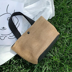 Vintage Woven Handbag Large Capacity Tote Bag