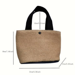 Vintage Woven Handbag Large Capacity Tote Bag