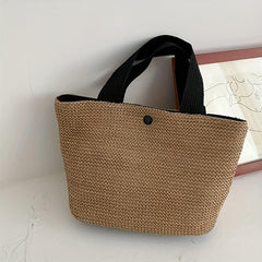 Vintage Woven Handbag Large Capacity Tote Bag