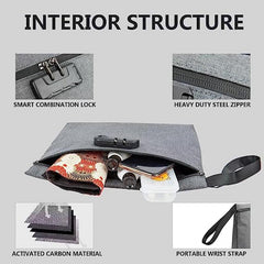 Activated Charcoal Deodorant Bag Anti Odor Isolation Lock Travel Storage