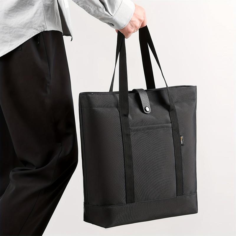 Men's Large Capacity Tote Bag with Zipper