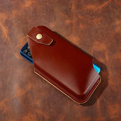 Men's Leather Mobile Phone Bag Outdoor Sports Waist Bag