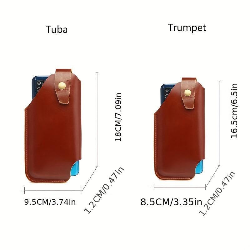 Men's Leather Mobile Phone Bag Outdoor Sports Waist Bag