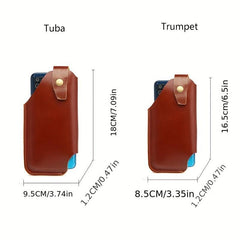 Men's Leather Mobile Phone Bag Outdoor Sports Waist Bag