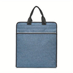 Portable Briefcase Meeting Office Zippered Document Organizer